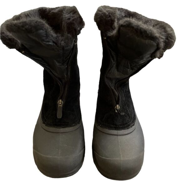 Sorel black suede Snow Bird Zip front boots, size 8 - Picture 8 of 8